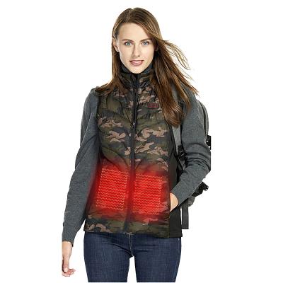 China USB Viable Hooded Heated Warm Vest For Women Clothing Smart Thermal Heating Fashion Heated Jacket Sleeveless Vest For Winter for sale