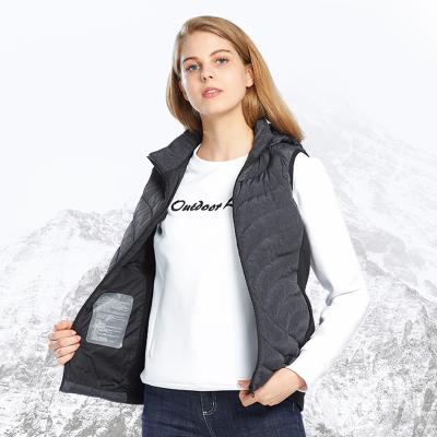 China Snowwolf Waterproof Women's Heated Vest With Hood, Keep Warm Vest Thermal Heating Clothing For Winter for sale