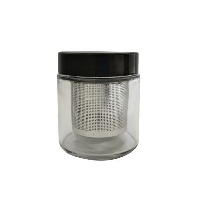 China Diamond Washing Cup Watch Small Parts Gemstone Jar Glass Cleaning Jar With LYSUZ 0.4mm Sieve for sale