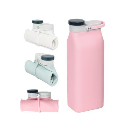 China New Sustainable BPA Free Fashion Items Sports Outdoor Exercise Bottle Beverage Bottle Silicone Collapsible Water Bottles With Custom Logo for sale