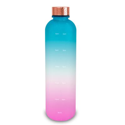 China Amazon Bestseller OEM Sustainable Plastic Water Bottle with Time Motivational Marker Healthy Daily Use for sale