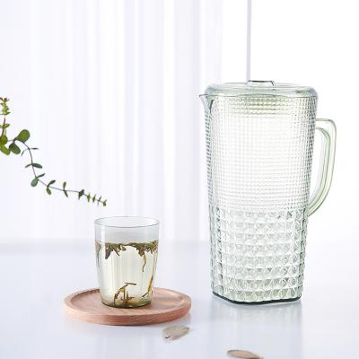 China Sustainable Hot Selling Clear Plastic PP Juice 66oz Clear Water Jug 2L Jug With Handle Jar for sale