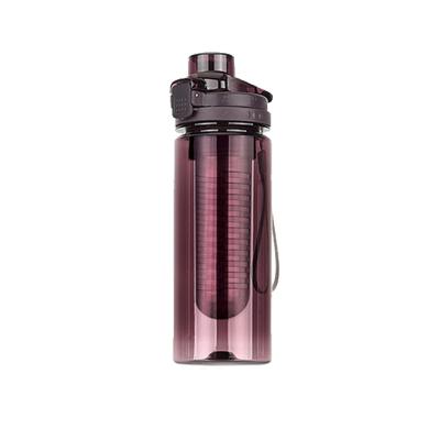 China Sustainable Fruit Infuser Bottle 700ml Large Capacity Sport Personalized Plastic Drink Water Bottle With Infuser Strap for sale