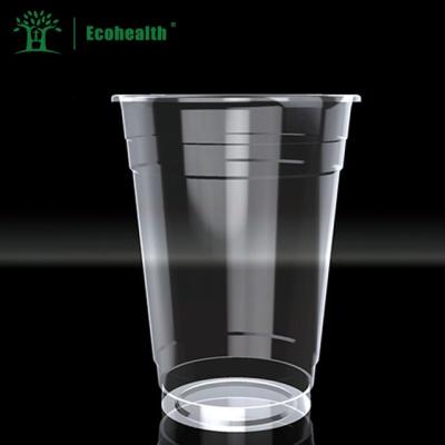 China Disposable Single Wall PLA 12oz 480ml Biodegradable Plastic Corn Clear Take Away Plastic Cups With Lid for sale