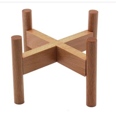 China China Solid Wood Cross Frame Cat Bowl Stand Dog Cat Table High Foot Pet Stent for sale