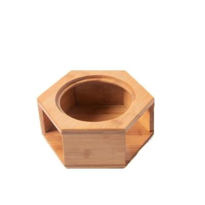 China China Cat Bowl Stand Dog Cat Table Leg High Hexagonal Frame Solid Wooden Pet Stents for sale