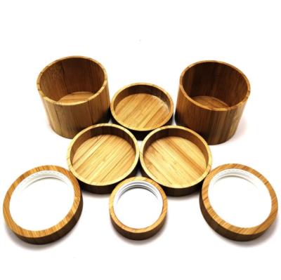 China Full Real Wooden Creative Printing LOGO Sealed China Cans Glass Bottle Bamboo Lid for sale