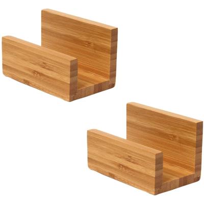 China Europe Factory Custom Made High Quality Eco-friendly Bamboo Wooden Business Card Desk Holder for sale