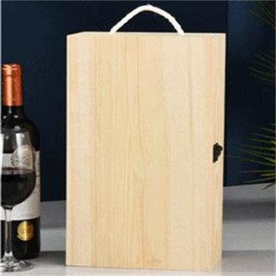 China China Creative Single And Double Solid Wooden Wine Boxes Customized Craft Wood Box Wooden Wine Box for sale