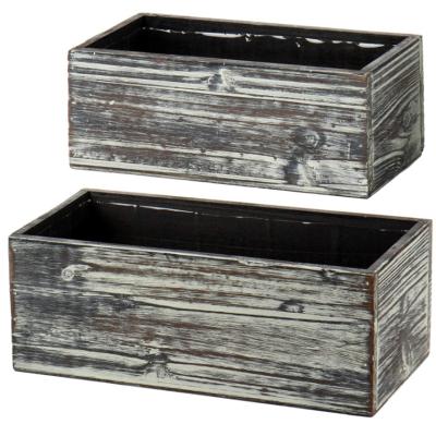 China Europe Factory Custom Made High Quality Wood Planter Boxes Indoor Decorative Rustic Wooden Box for sale