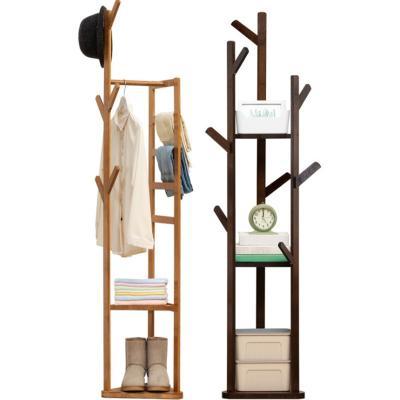 China Home Indoor Simple Solid Wood Floor Clothes Rack (The Other) Floor Adjustable Nordic Coat Rack for sale