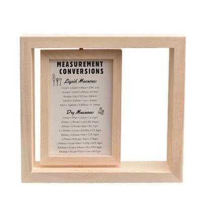 China Simple creative solid wood three-dimensional rotating wood frame photo frame photo frame eco-friendly material for sale