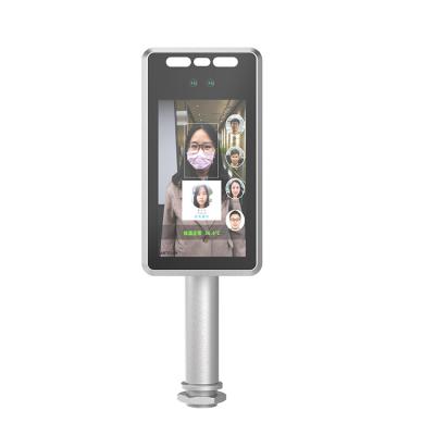 China 1080P automatic body non-contact detection with 7 inch face recognition panel access control attendance machine for sale