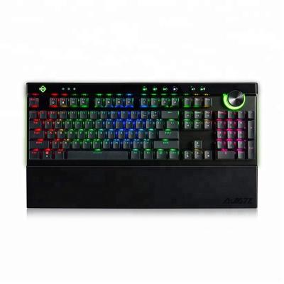 China Ergonomic 111 Key RGB Mechanical Keyboard Black Switch Ergonomic Arc With Dual Mode Button And Wrist Rest AK45 for sale