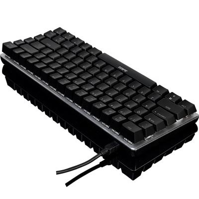 China Palm Sit Geek 82 Keys AK33 Layout Black Switch Mechanical Keyboard RGB Backlit Aluminum Portable Wired Gaming Keyboard for sale