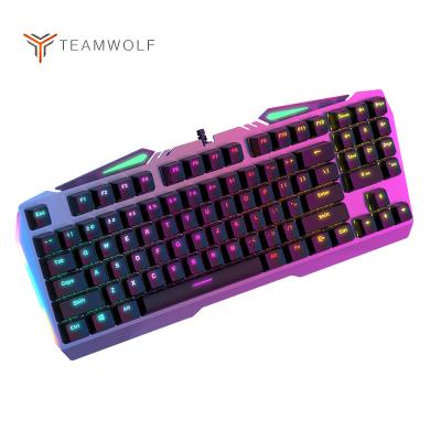 China Hot Plug & Play Custom New Products Professional Waterproof Led USB RGB Lightweight Mechanical Gaming Wired Keyboard for sale