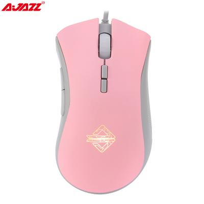 China AJ118 High Sensitivity 7 Buttons Gaming Computer Mouse Pink With Programming Function For PUBG Gamer for sale