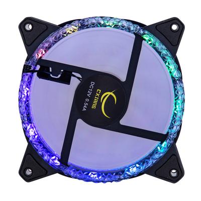 China Computer Case Ice Diamond RGB Cool Color Light Effect Changing Desktop Computer Case Fan Accessories for sale