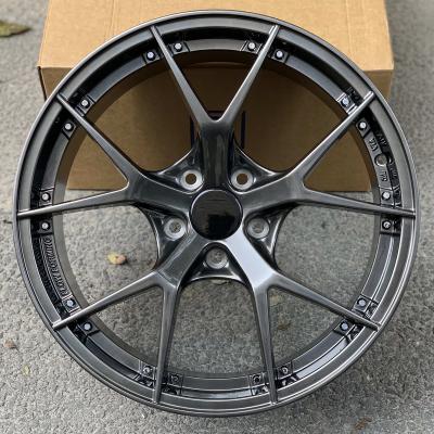 China 18 Inch Gunmetal Aluminum A356.2 ALLOY With Rivet Flow Forming 18X8.5 ET30-40 HOLE CB 5 73.1 Aluminum Alloy Car Wheels Rims for sale