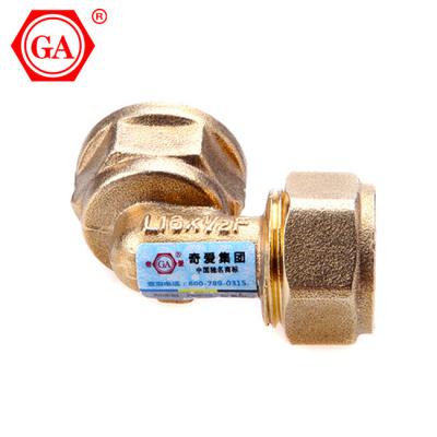 China Wholesale Construction Area GA Compression Pex Brass Pipe Fittings Pressed Brass Fittings Threaded Fittings for sale