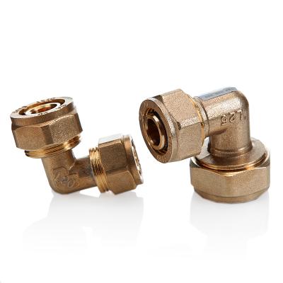 China Apply Al-plastic compound pipe pex pipe and fittings to different under floor heating duct brass elbow press fittings for sale