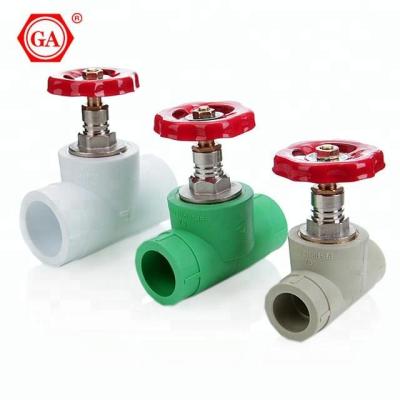 China For cold and hot water pipelines system GA factory ppr fittings prices cheap ppr pipe fittings gate valve for sale