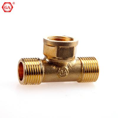 China BRASS WATER FITTINGS GA MALE AND FEMALE TEE for sale