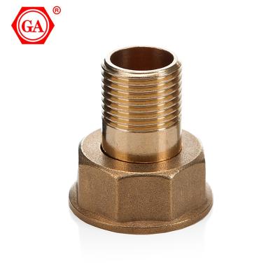 China Water Meter QIAI / GA Water Meter Coupling Fitting Connecting Brass Connector DN25 for sale