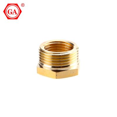 China Construction Region GA Brand Brass Bush Fitting Reducing Bush 1/4 - 2inch Brass Bushing Fitting for sale