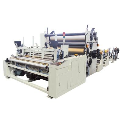 China Automatic Factory Toilet Paper Tissue Paper Roll Making Cut Packaging Line Manufacturing Machine Production Cost for sale