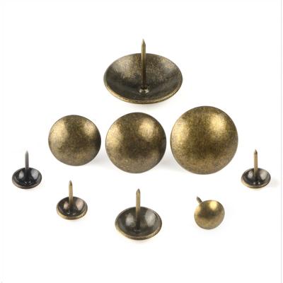 China (500sets) 6mm-25mm steel metal bronze rivets door nail decorative sofa nails nails soft tack antique bag tacks for sale