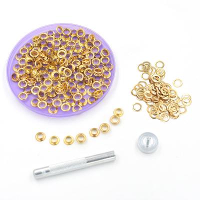 China 5000 Set Nickel Free 400# Pack Provide Eyelets 6mm Rivets Buttonholes Provide Eyelets Buckle for sale