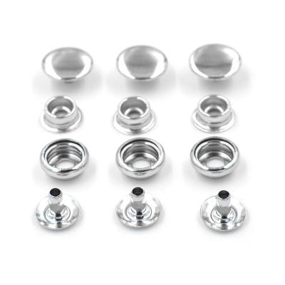 China Viable 10mm Metal Snap Buttons Clothing Accessories Rivet Clasp Silver Fastener Snaps Jacket Button Bluck for sale