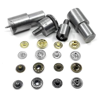 China Nickel Free Europe Button Machine Special Pressure Breaking Molds (12mm+M6) Molds 10/12.5/15 Mm Eyelets Rivet Dies Metal Snaps Installation Tools for sale