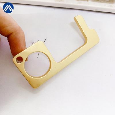 China Besta CNC Brass EDC Auto Machining Besta No Touch Free Hands Door Opener Key Chain CNC Machining for sale