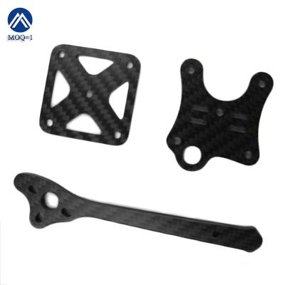 China Automatic Carbon Fiber Sheet And Plate CNC Cutting Custom Service 3K 4K Carbon Particle Board Machining Drones Frame for sale