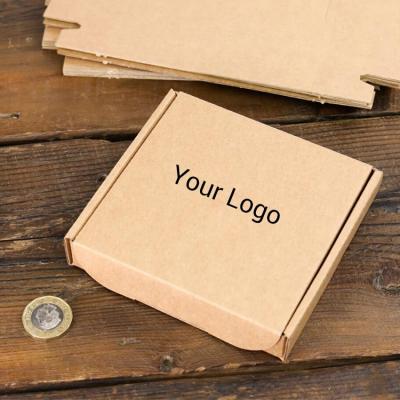 China Eco-friendly Recycled Materials Brown Recyclable Square Corrugated Cardboard Printing Custom Kraft Paper Box Packaging for sale