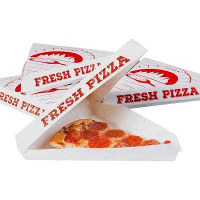 China Recyclable Slice Box Pizza Cardboard Clamshell Snack Box Triangle Individual Pizza Baking Packaging Customized Box for sale