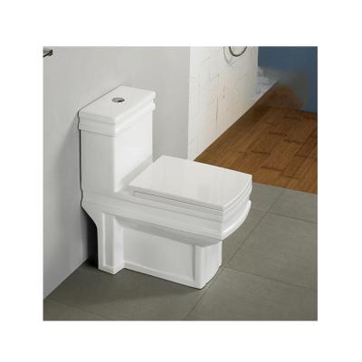 China New Double-Flow Modern Design Ceramic One Piece Rimless Sanitary Toilet for sale