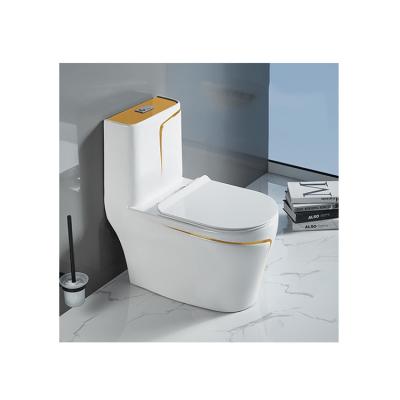 China Double-Flow China Sanitary One-Piece Ceramic Siphonic Rimless Toilet for sale