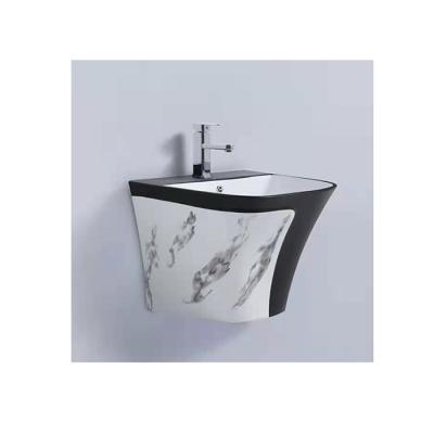 China Modern Professional Ceramic Supply Hand Wash Wall-hung Basin With Pedestal for sale