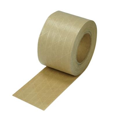 China Waterproof Biodegradable Eco Logo Printing Custom Kraft Paper Tape Water-activated Tape Seal Tape for sale