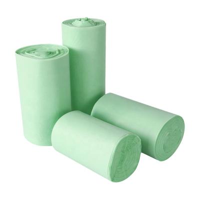 China Light Green Household Products 0.015mm Thickness Biodegradable Compostable Garbage Bag for sale