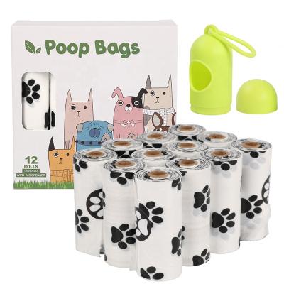 China Sustainable Customizable Logo Biodegradable Dog Bags Poop Dog Waste Poop Bags Dispenser for sale