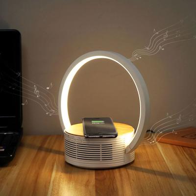 China Wireless Charger For Mobile Phone CAROLX Multi-Function 3 In 1 Wireless Bluetooth Speaker LED Night Light With QI Wireless Charging for sale