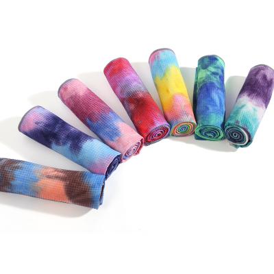 China Wholesale Premium Yoga Towel Slip Blanket Fitness Yoga Supplies Anti Print Microfiber Bond Dye Thickening Colorful Printing Mat for sale