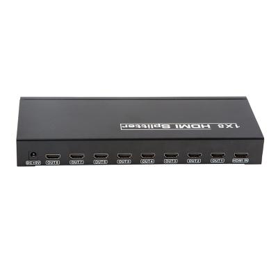 China Shopping Mall 4K HDMI Splitter 1X8 HDMI Distributor 1 Into 8 3D 1080P 4K2K@30Hz For 8 TV for sale