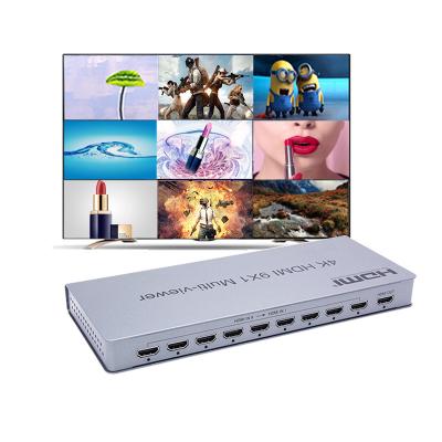 China Quad Audio And Video Multi-Viewer Video Overlay 4K 9x1 HDMI Seamless Changer With IR Control for sale