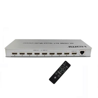 China Overlay 4K HDMI 8x1 Multi-Viewer Audio and Visual HDMI Seamless Changer 9 in 1 for sale