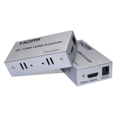 China Meeting Room 4K 120M HDMI Network Cat5e/Cat6 Extender TX RX Cable Full HD HDMI Cable Extender Transmitter Receiver for sale